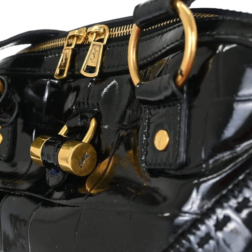 Yves Saint Laurent Black Leather Rive Gauche Muse… - image 3